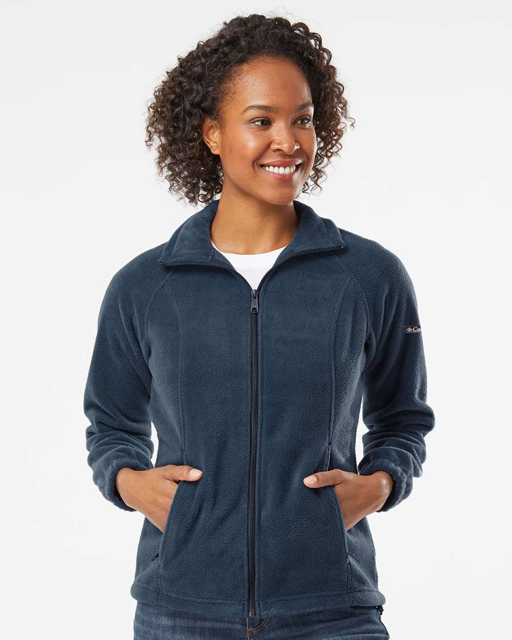 Women’s Benton Springs™ Fleece Full-Zip Jacket - OnModelFront - B14424652 - Columbia Navy