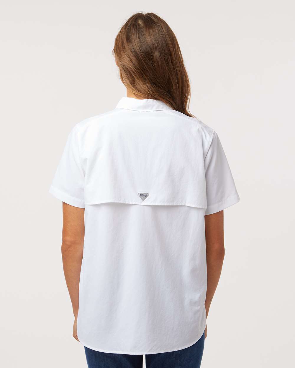 Women's PFG Bahama™ Short Sleeve Shirt - OnModelBack - B14724002 - White