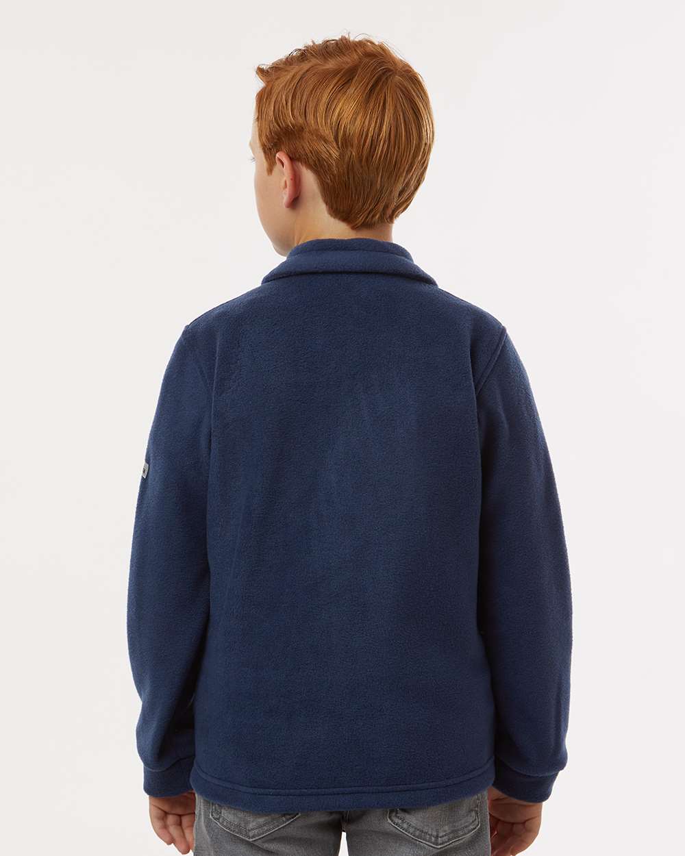 Youth Steens Mountain™ II Fleece Full-Zip Jacket - OnModelBack - B15124652 - Collegiate Navy