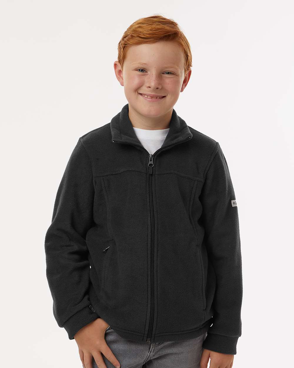 Youth Steens Mountain™ II Fleece Full-Zip Jacket - OnModelFront - B15124502 - Black