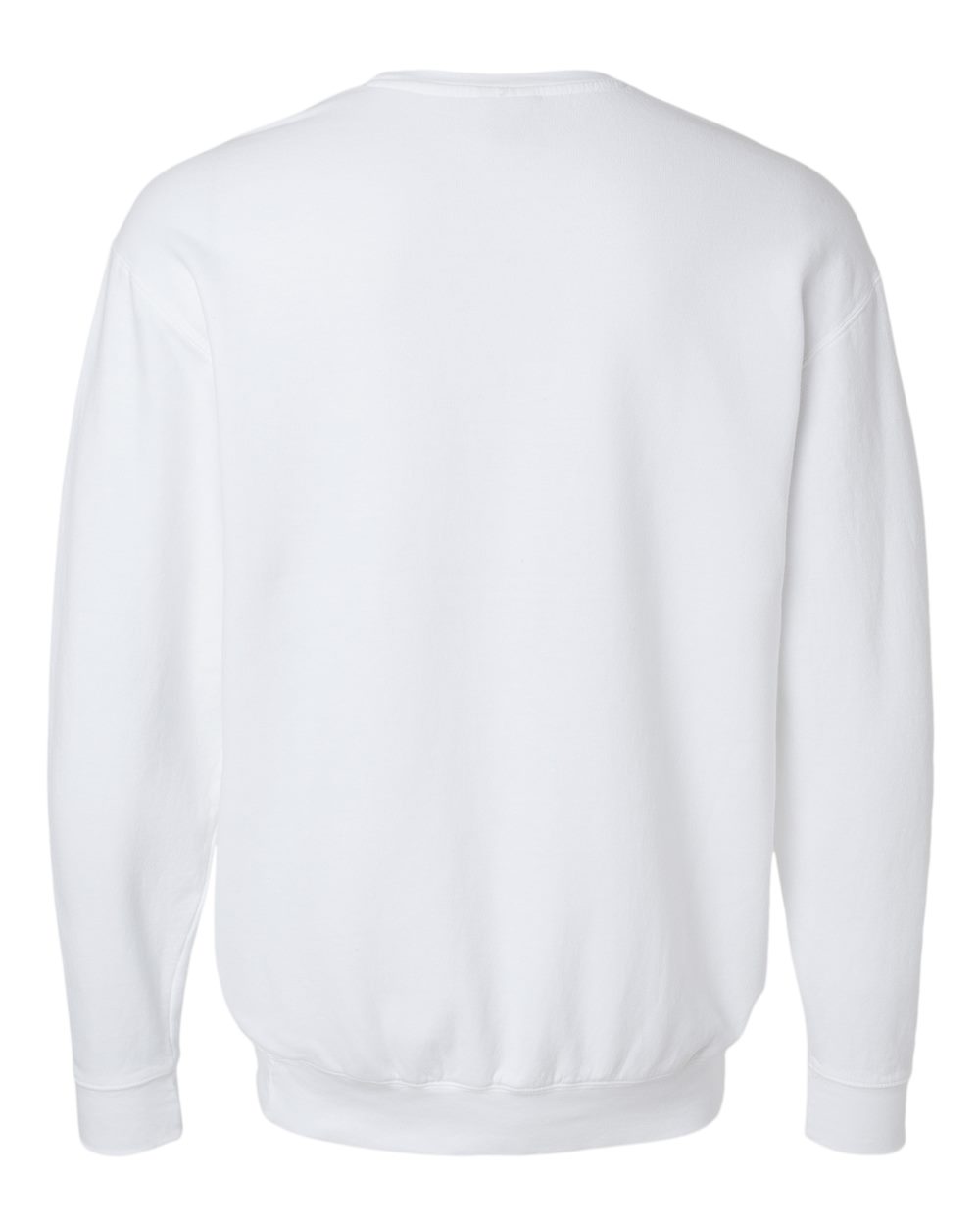 Unisex Garment-Dyed Lightweight Fleece Crewneck Sweatshirt - Back - B00808003 - White