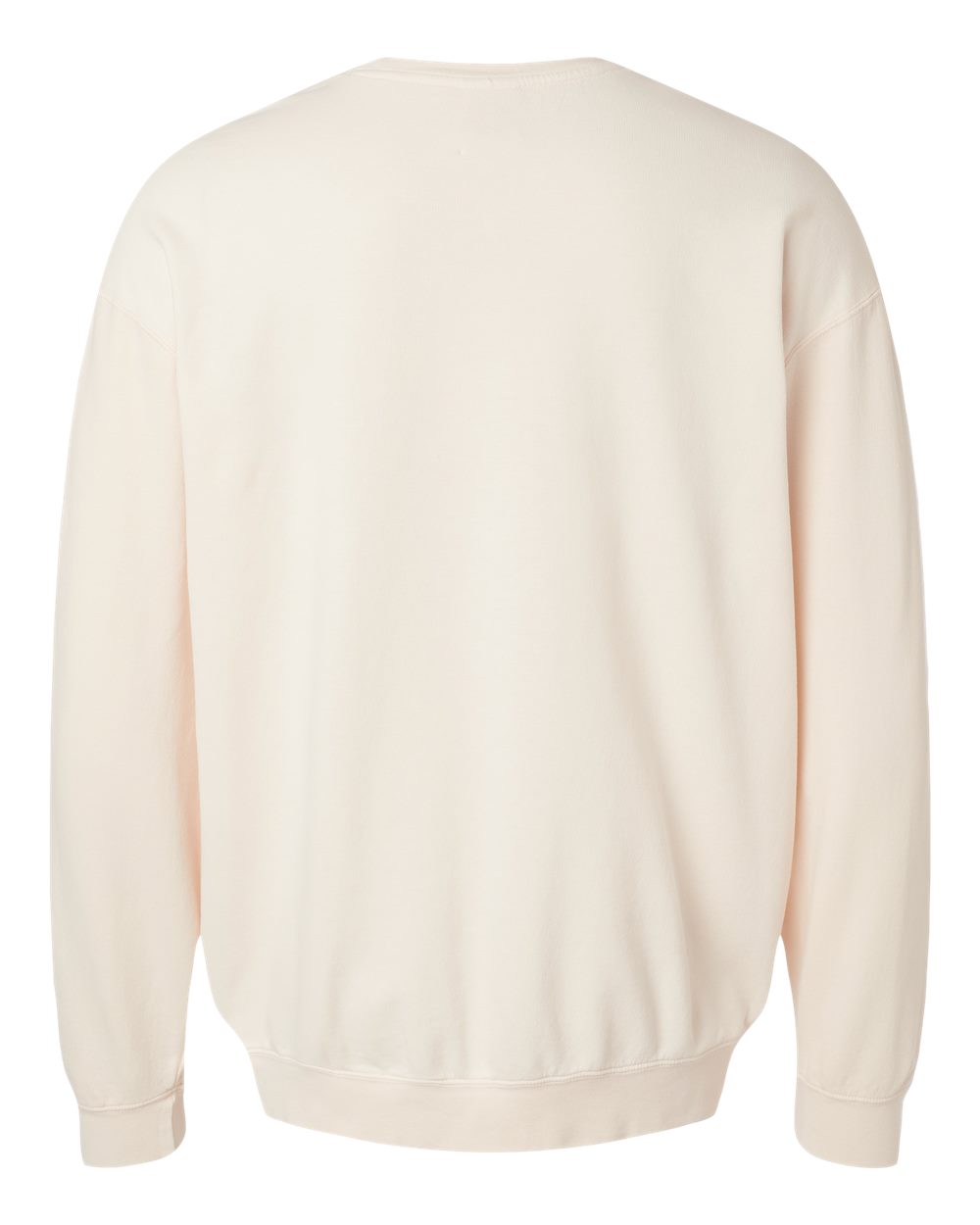 Unisex Garment-Dyed Lightweight Fleece Crewneck Sweatshirt - Back - B00808243 - Ivory