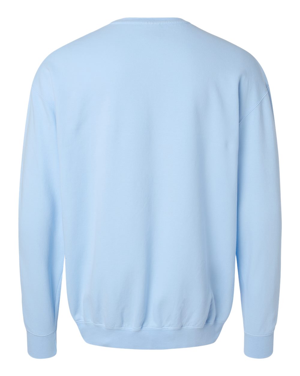 Unisex Garment-Dyed Lightweight Fleece Crewneck Sweatshirt - Back - B00808303 - Hydrangea