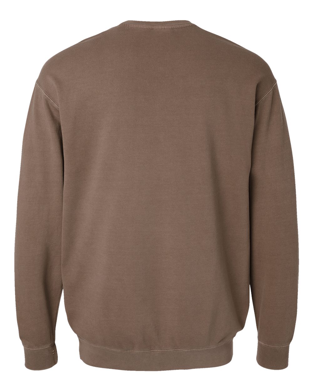 Unisex Garment-Dyed Lightweight Fleece Crewneck Sweatshirt - Back - B00808363 - Espresso