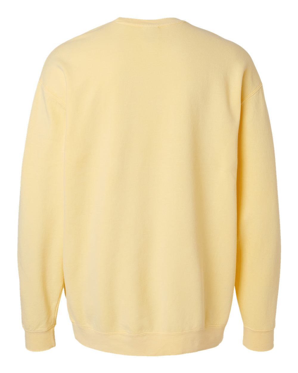 Unisex Garment-Dyed Lightweight Fleece Crewneck Sweatshirt - Back - B00808413 - Butter