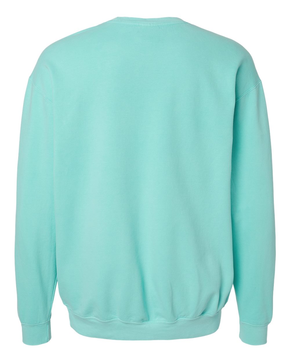 Unisex Garment-Dyed Lightweight Fleece Crewneck Sweatshirt - Back - B00808473 - Chalky Mint