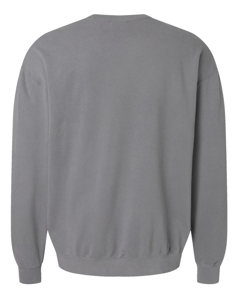 Unisex Garment-Dyed Lightweight Fleece Crewneck Sweatshirt - Back - B00808583 - Grey