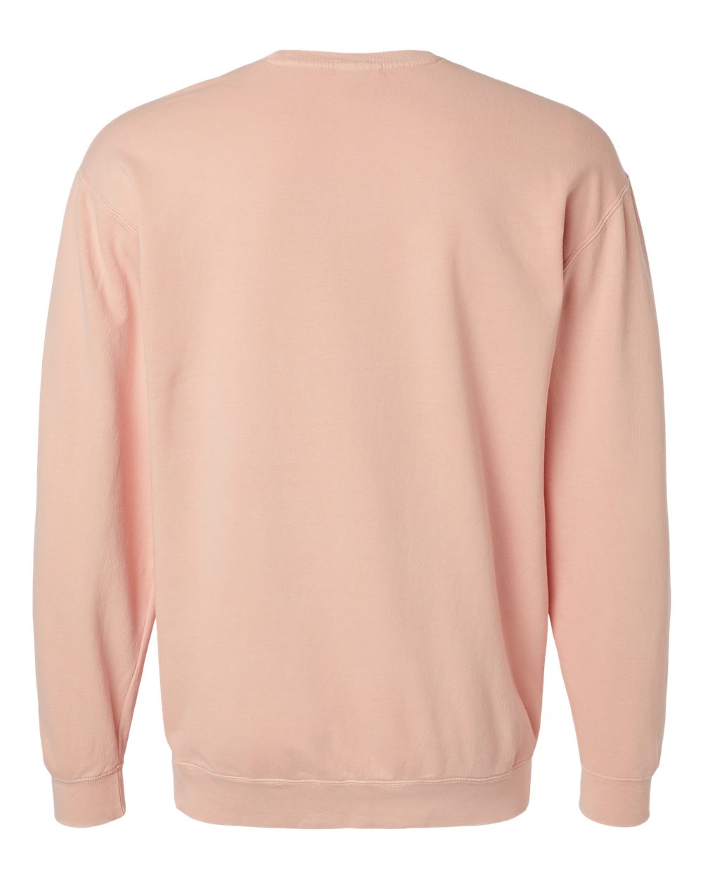 Unisex Garment-Dyed Lightweight Fleece Crewneck Sweatshirt - Back - B00808663 - Peachy