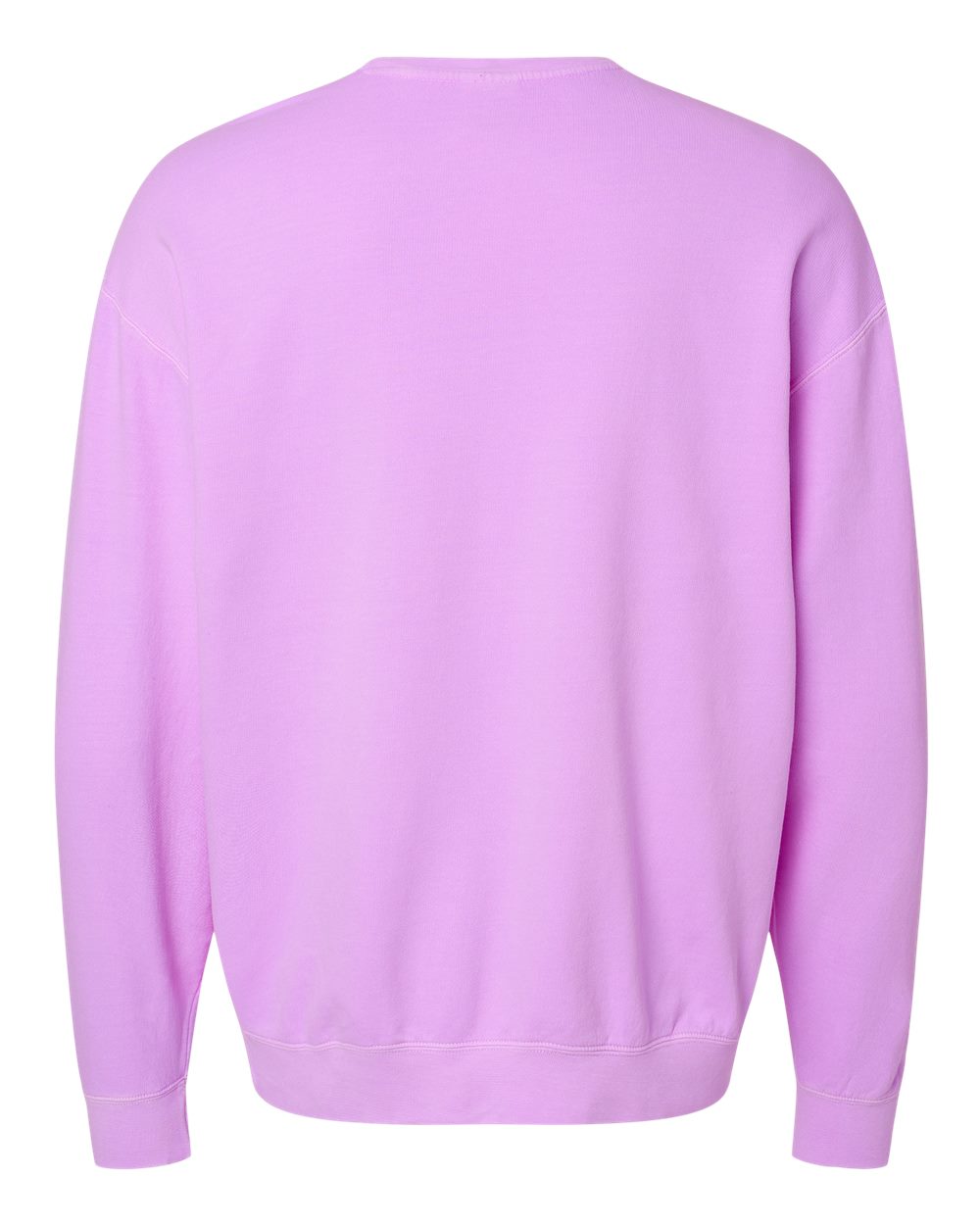 Unisex Garment-Dyed Lightweight Fleece Crewneck Sweatshirt - Back - B00808673 - Neon Violet