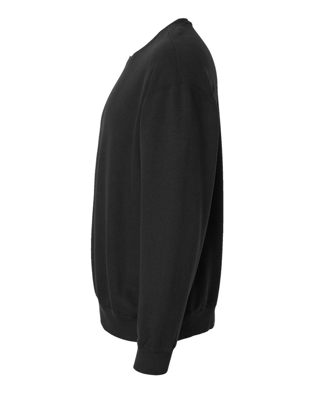 Unisex Garment-Dyed Lightweight Fleece Crewneck Sweatshirt - DirectSide - B00808503 - Black