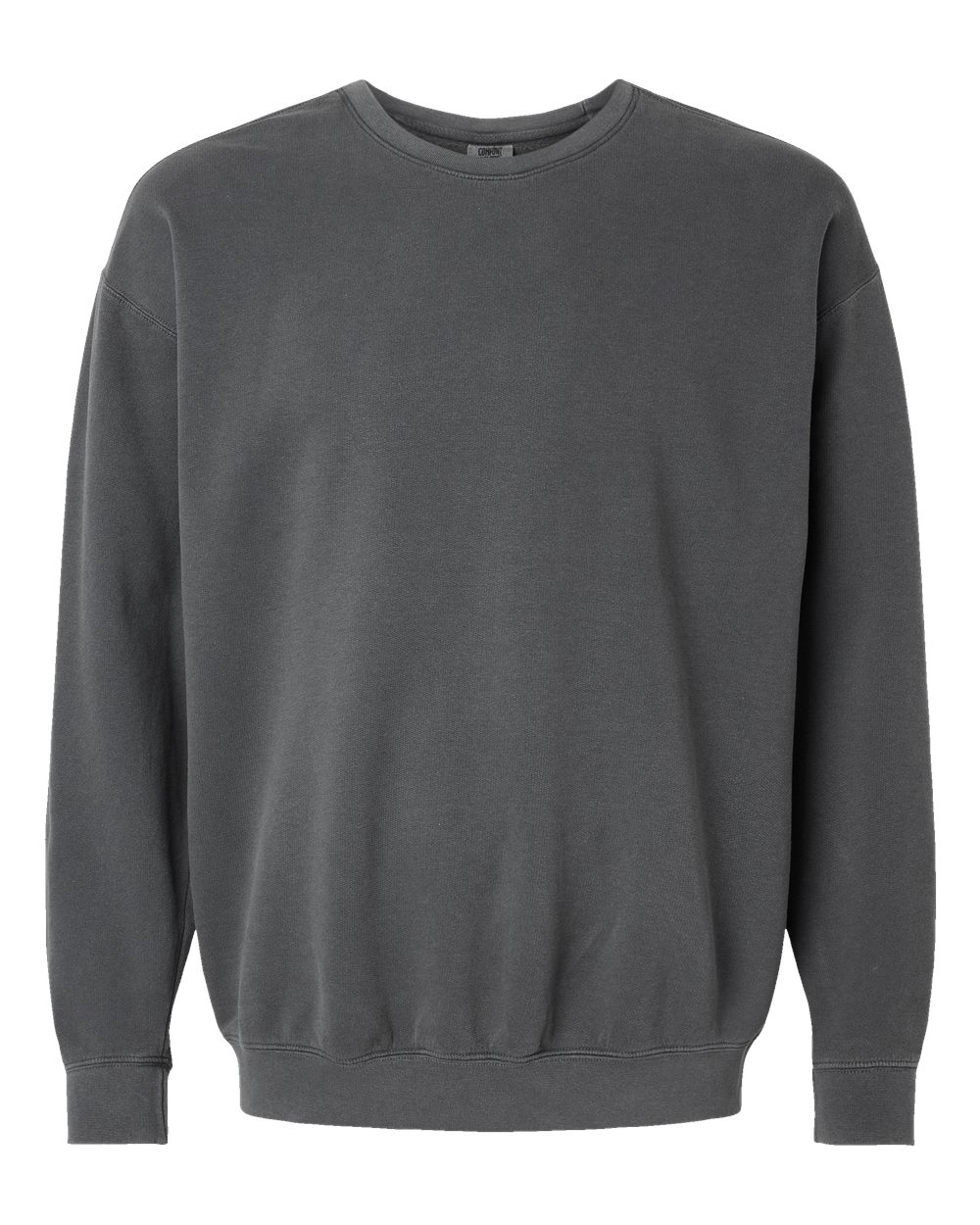 Unisex Garment-Dyed Lightweight Fleece Crewneck Sweatshirt - Front - B00808093 - Pepper