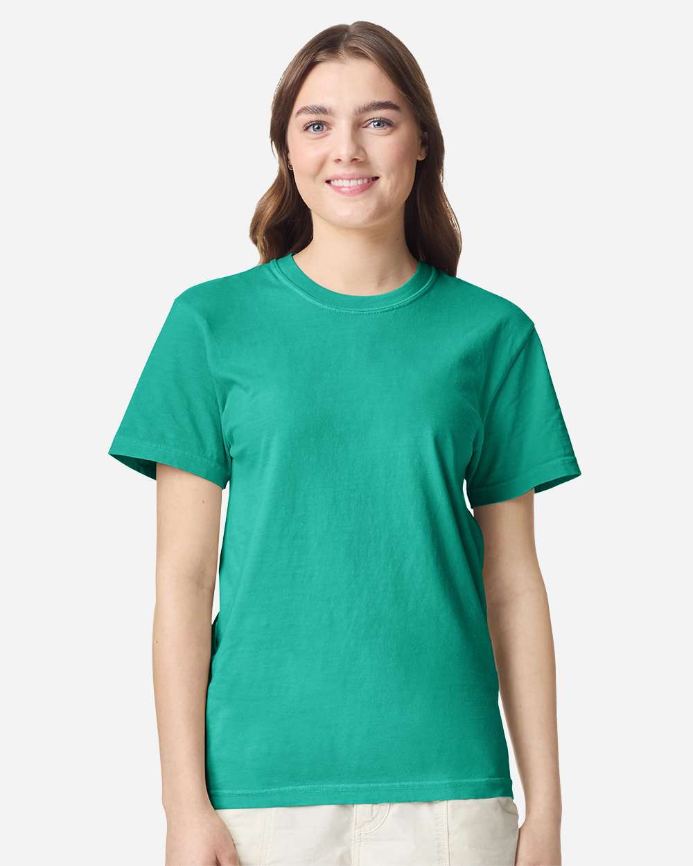 Garment-Dyed Heavyweight T-Shirt - OnModelFront - B00708023 - Island Green