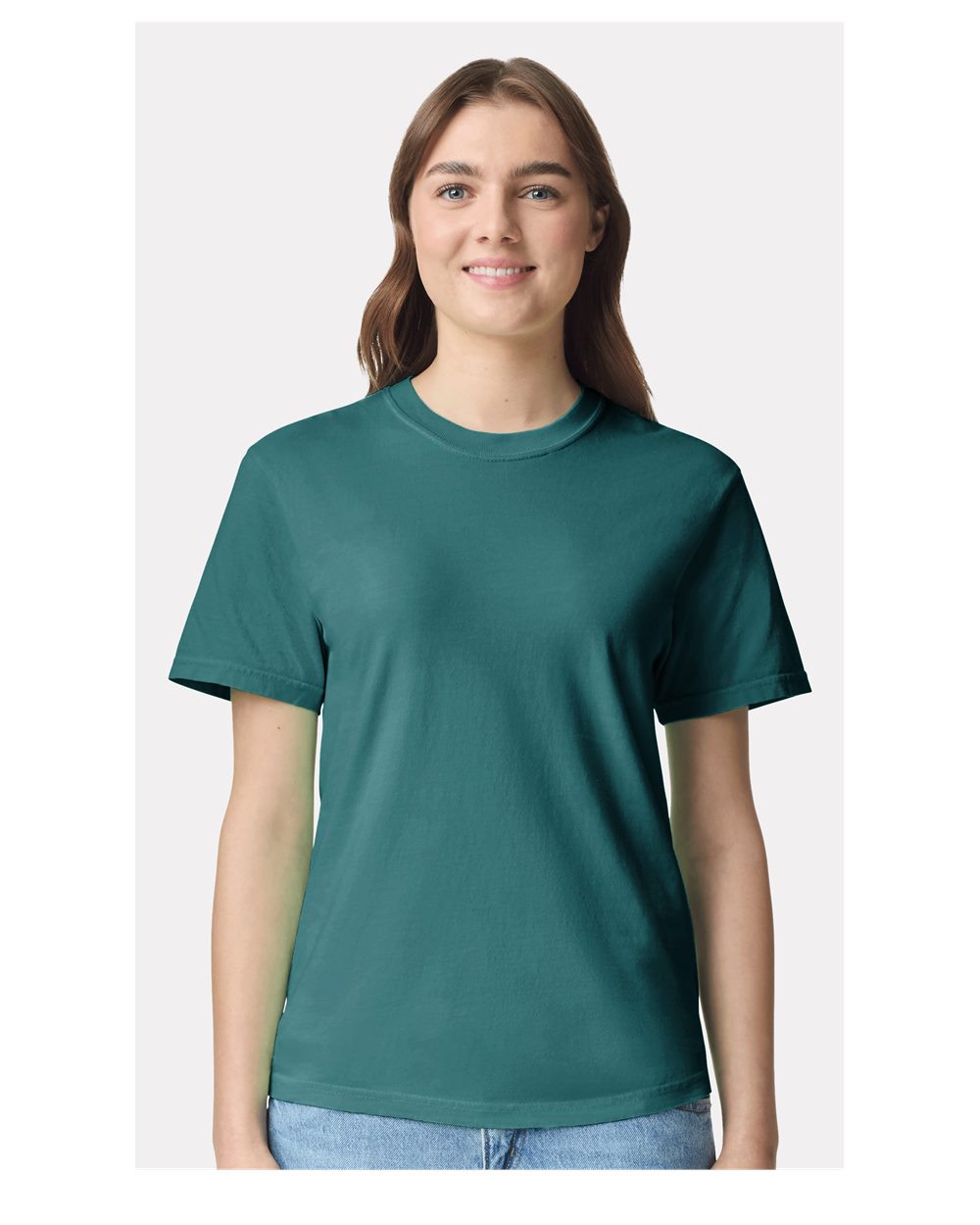 Garment-Dyed Heavyweight T-Shirt - OnModelFront - B00708053 - Seafoam