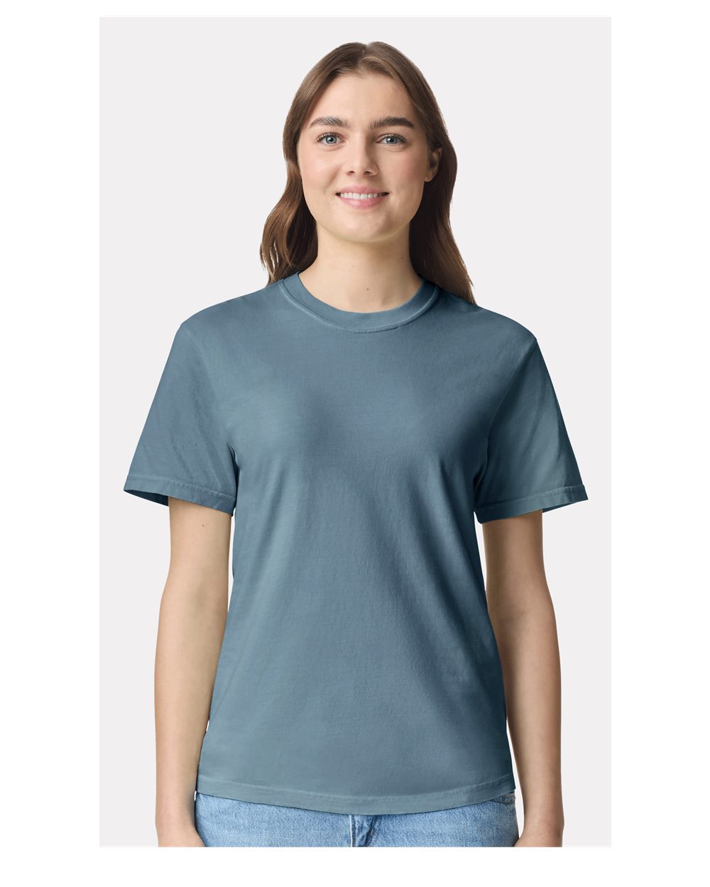 Garment-Dyed Heavyweight T-Shirt - OnModelFront - B00708373 - Ice Blue