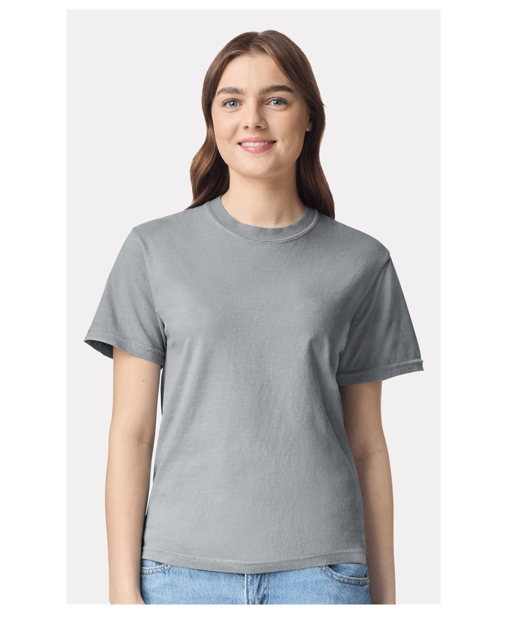 Garment-Dyed Heavyweight T-Shirt - OnModelFront - B00708593 - Granite
