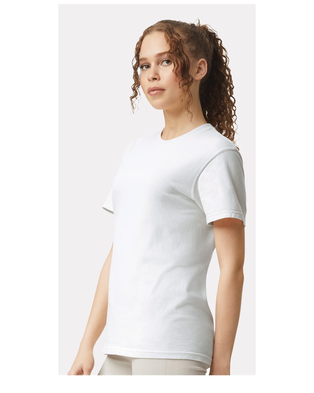 Garment-Dyed Heavyweight T-Shirt - OnModelSide - B00708003 - White
