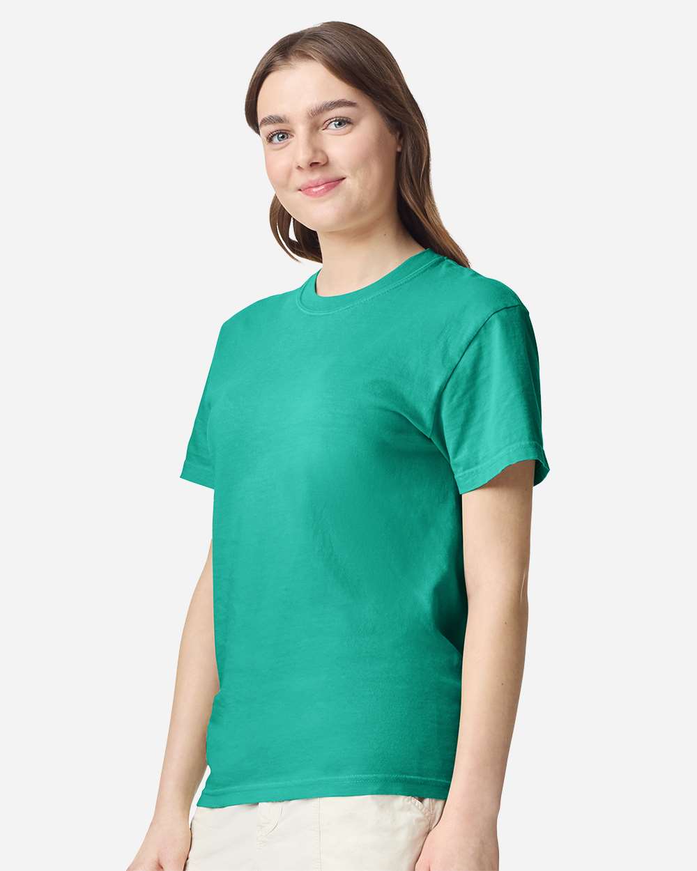 Garment-Dyed Heavyweight T-Shirt - OnModelSide - B00708023 - Island Green