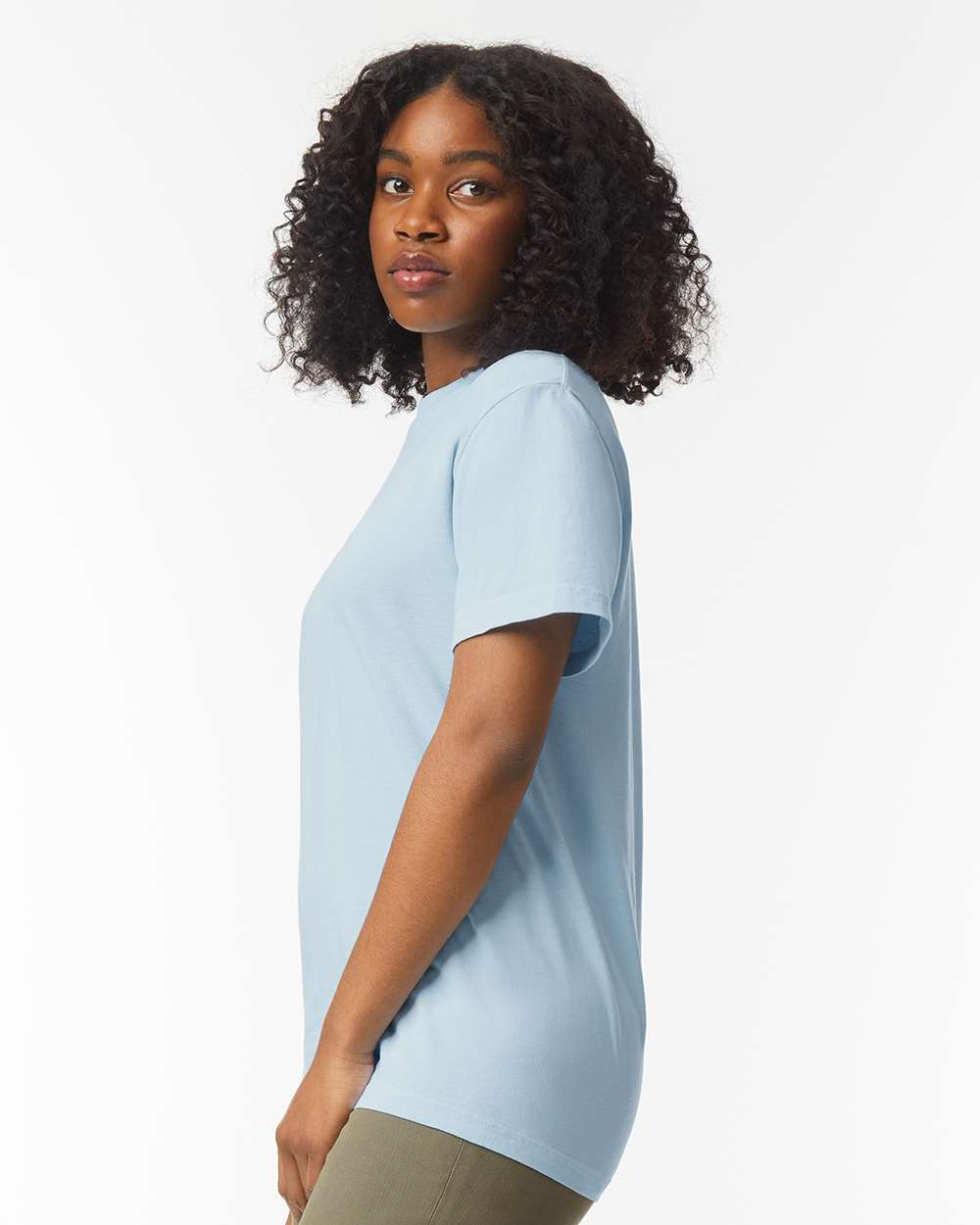 Garment-Dyed Heavyweight T-Shirt - OnModelSide - B00708123 - Hydrangea