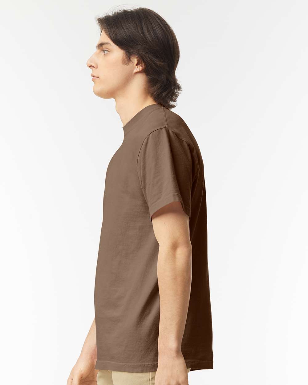 Garment-Dyed Heavyweight T-Shirt - OnModelSide - B00708203 - Espresso