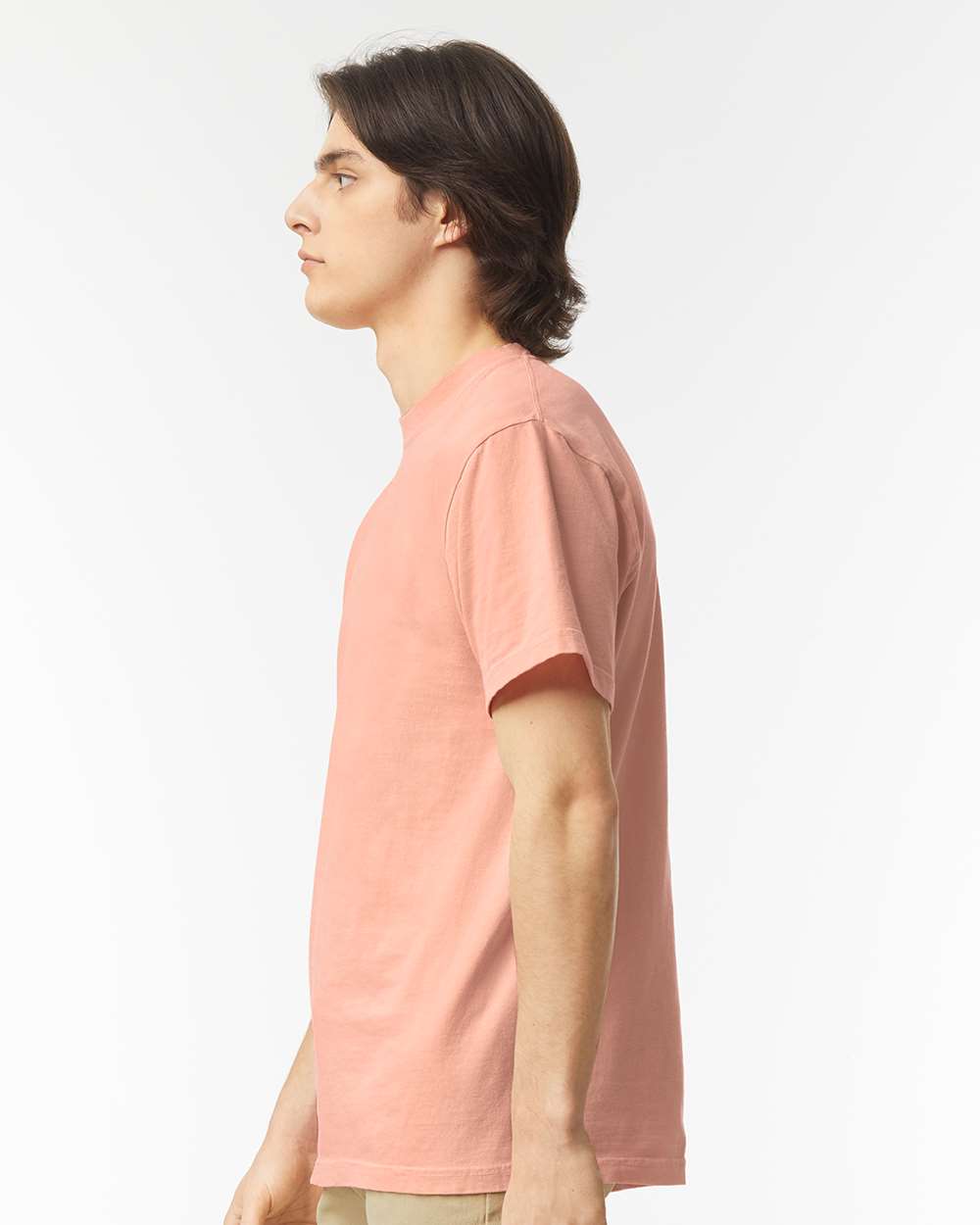 Garment-Dyed Heavyweight T-Shirt - OnModelSide - B00708353 - Peachy