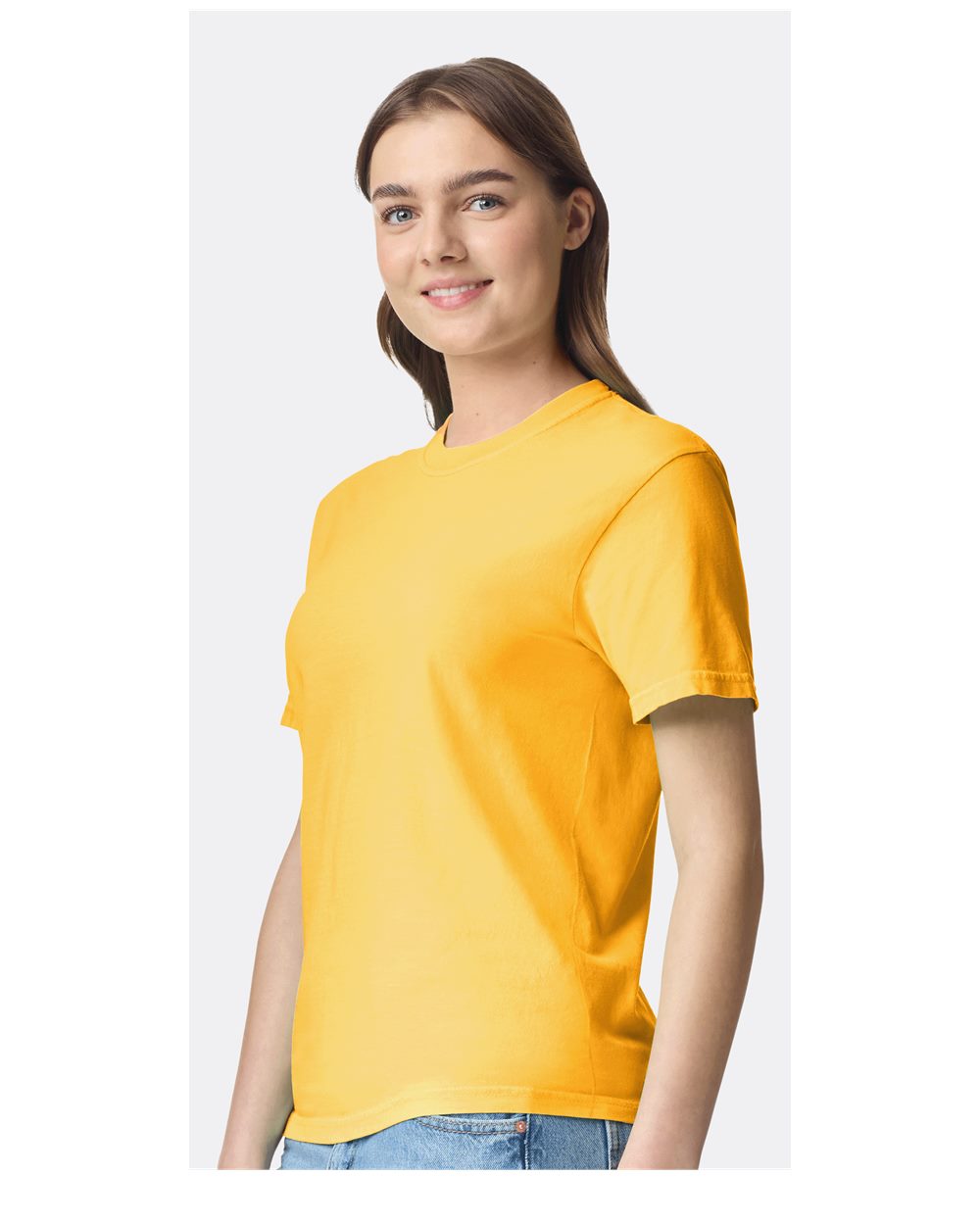 Garment-Dyed Heavyweight T-Shirt - OnModelSide - B00708403 - Citrus