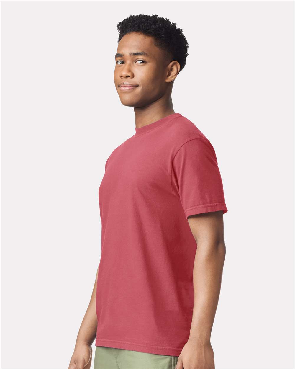 Garment-Dyed Heavyweight T-Shirt - OnModelSide - B00708703 - Chili
