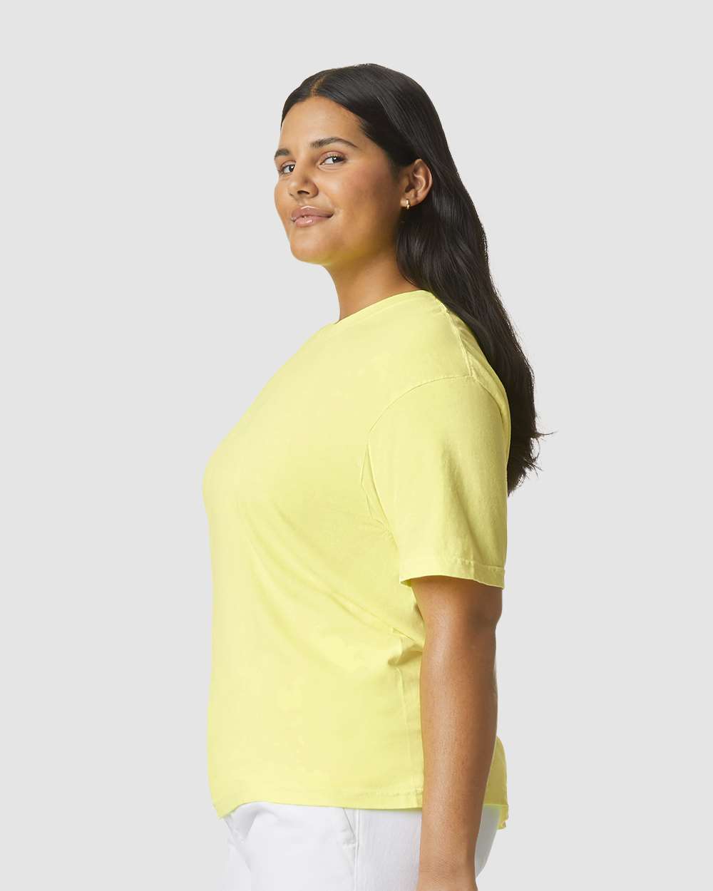 Garment-Dyed Heavyweight T-Shirt - OnModelSide - B00708913 - Neon Lemon
