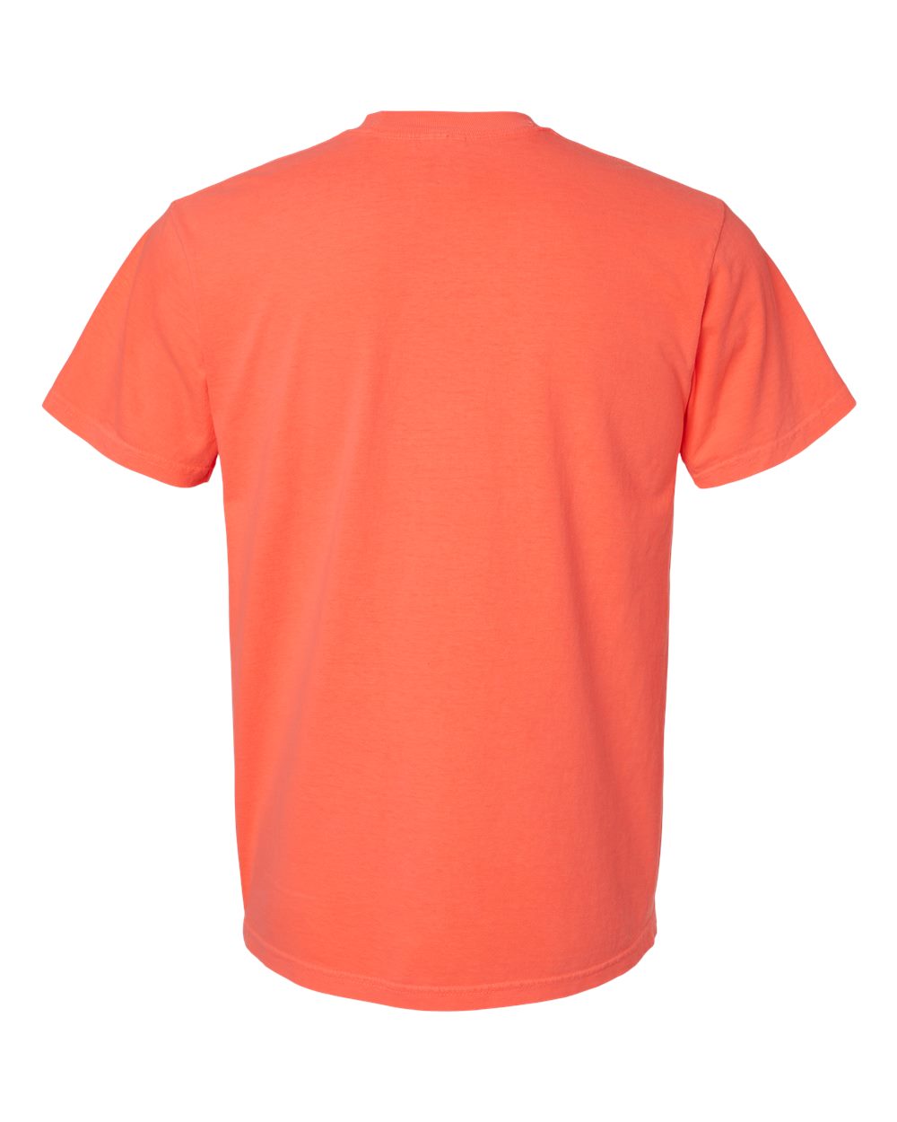 Garment-Dyed Heavyweight Pocket T-Shirt - Back - B08508153 - Neon Red Orange