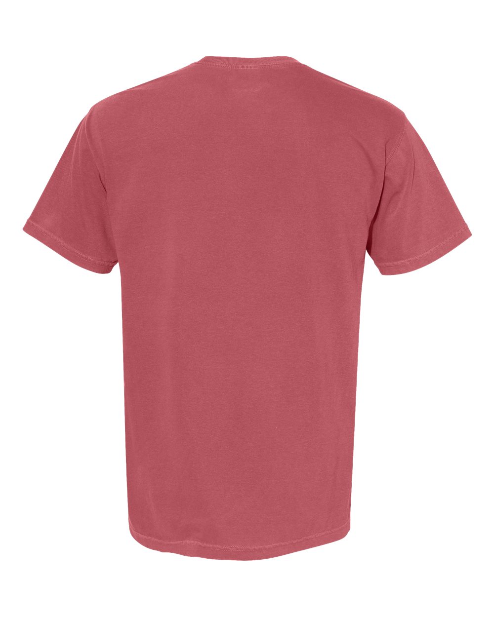 Garment-Dyed Heavyweight Pocket T-Shirt - Back - B08508223 - Crimson