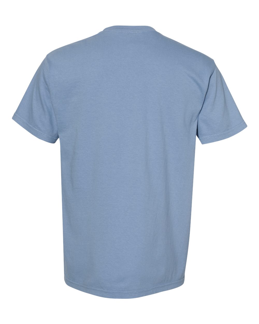 Garment-Dyed Heavyweight Pocket T-Shirt - Back - B08508263 - Washed Denim