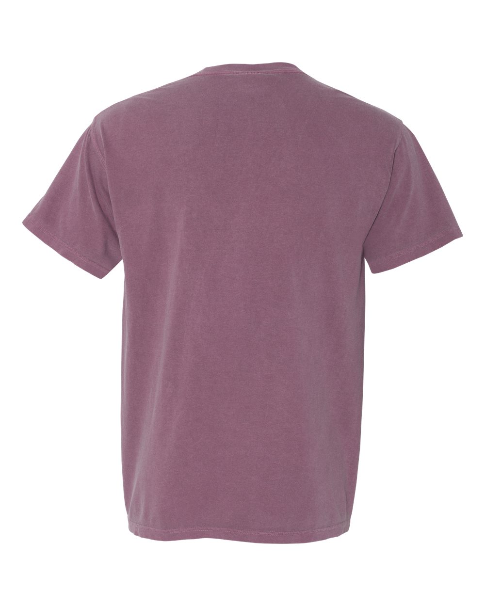 Garment-Dyed Heavyweight Pocket T-Shirt - Back - B08508713 - Berry