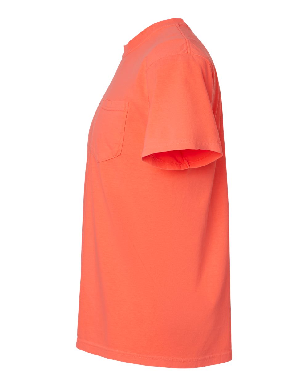 Garment-Dyed Heavyweight Pocket T-Shirt - DirectSide - B08508153 - Neon Red Orange