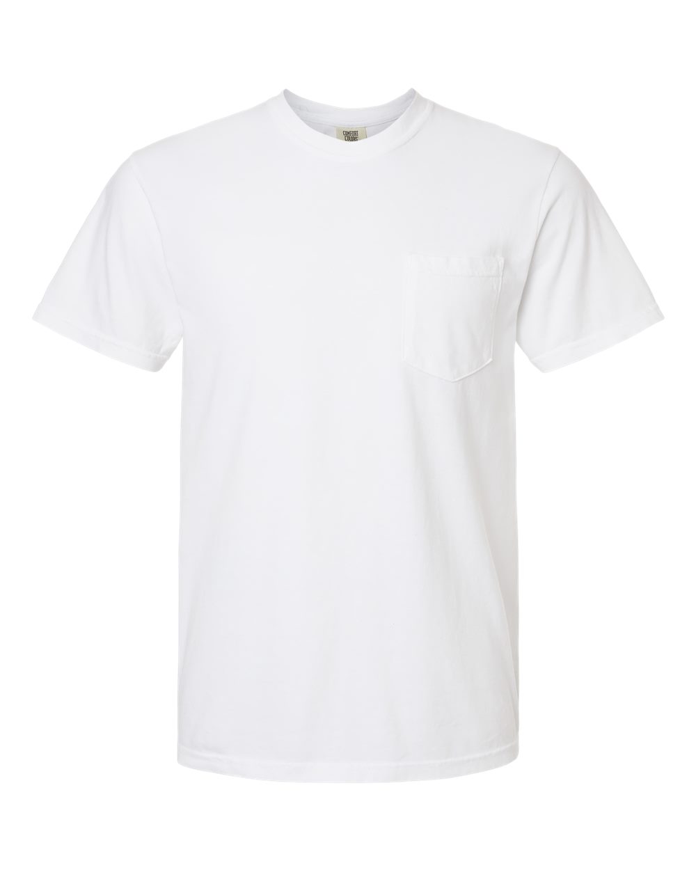 Garment-Dyed Heavyweight Pocket T-Shirt - Front - B08508003 - White