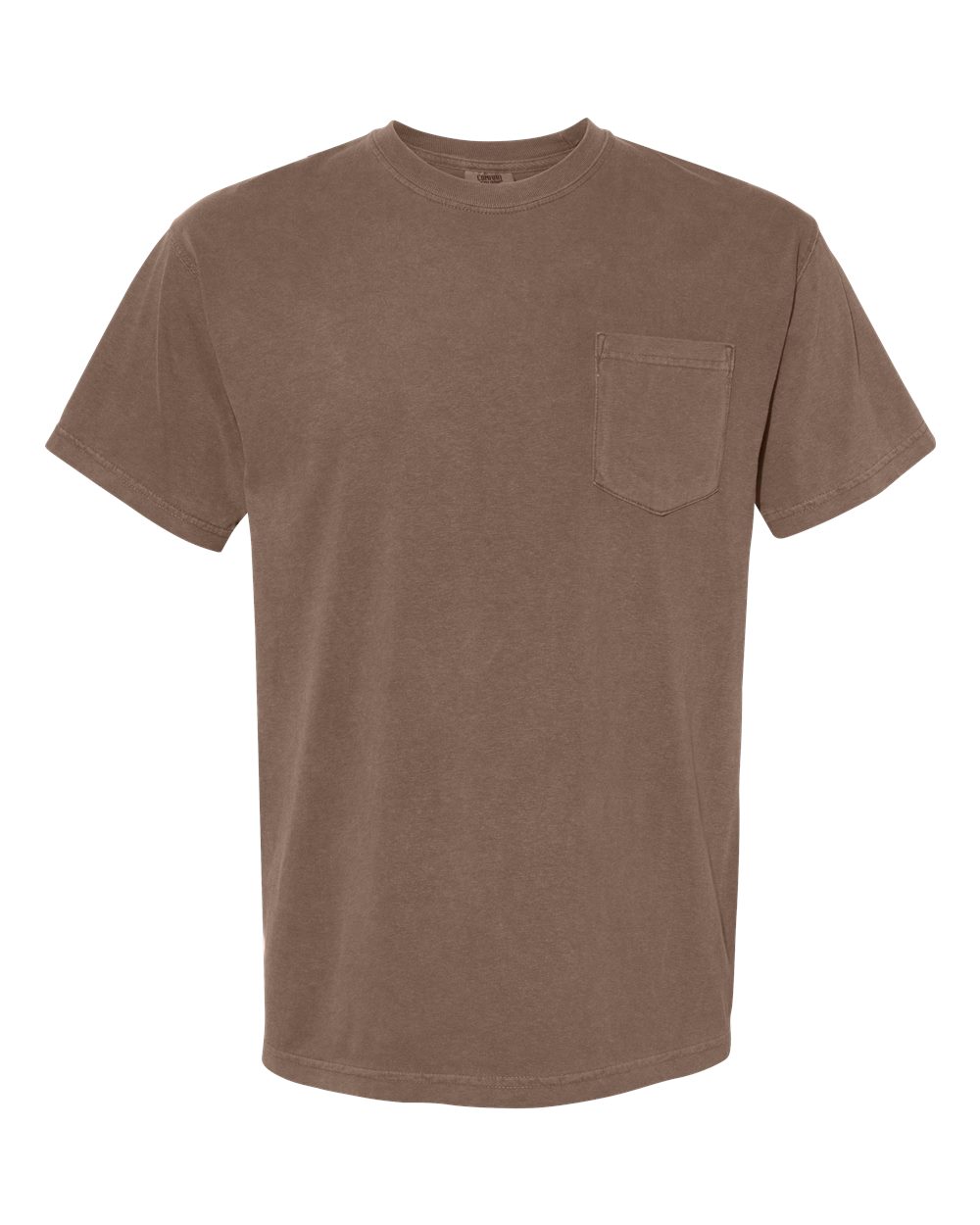 Garment-Dyed Heavyweight Pocket T-Shirt - Front - B08508033 - Espresso