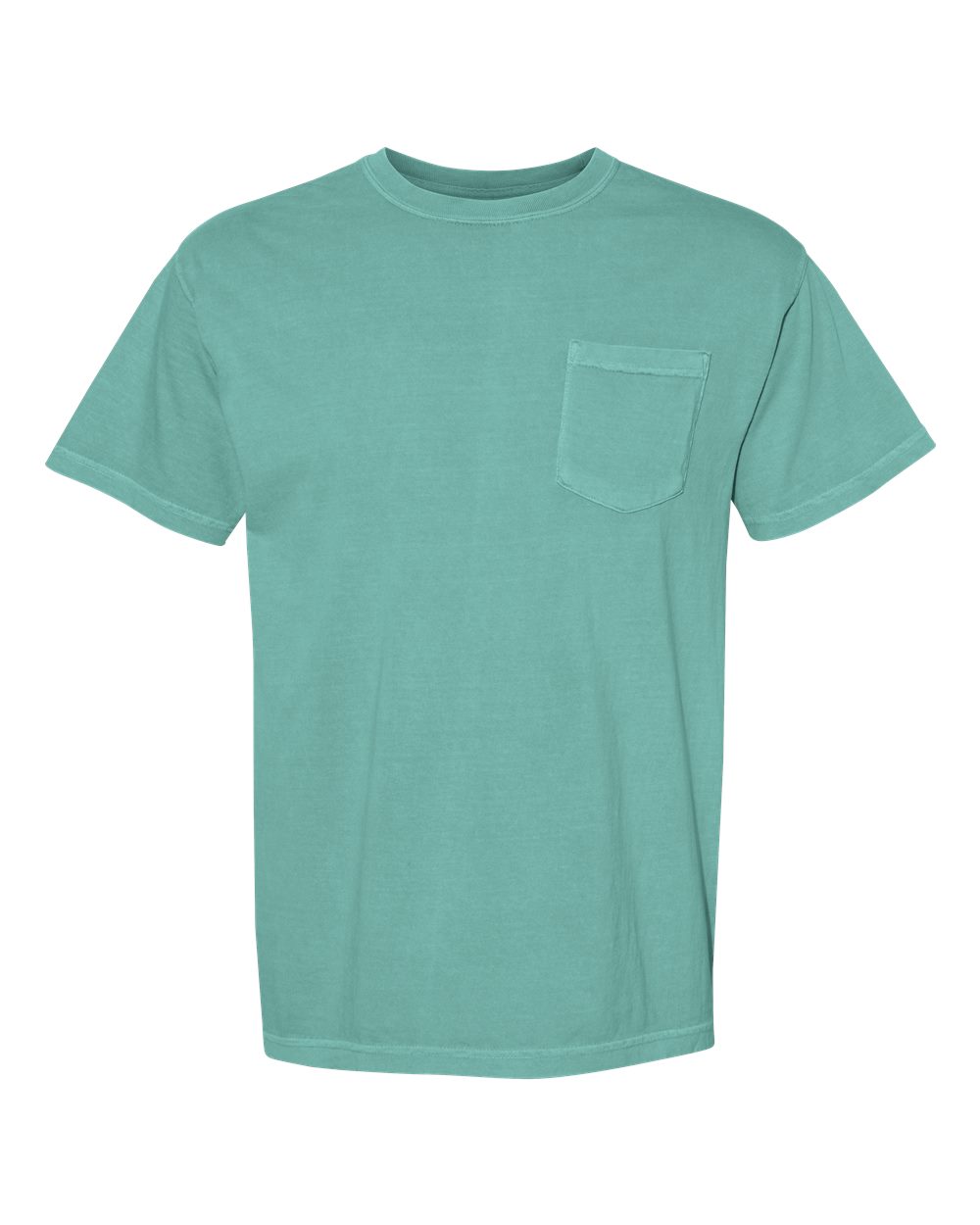Garment-Dyed Heavyweight Pocket T-Shirt - Front - B08508053 - Seafoam