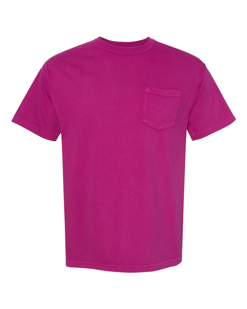 Garment-Dyed Heavyweight Pocket T-Shirt - Front - B08508068 - Boysenberry