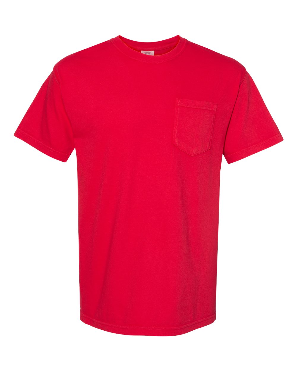 Garment-Dyed Heavyweight Pocket T-Shirt - Front - B08508073 - Red