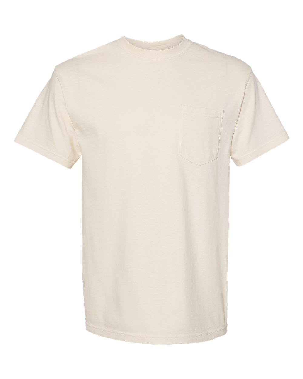 Garment-Dyed Heavyweight Pocket T-Shirt - Front - B08508243 - Ivory