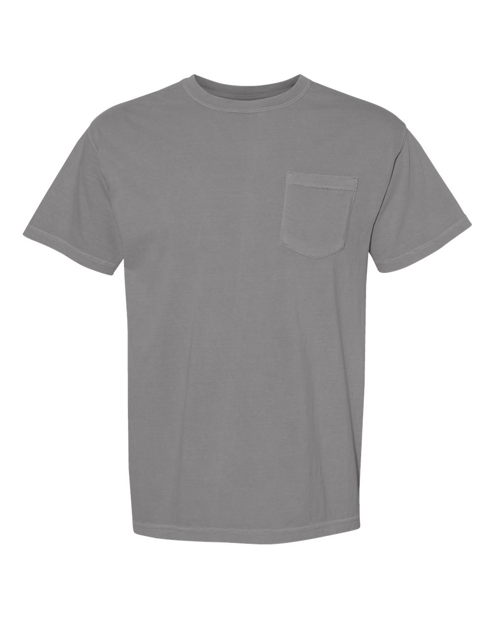 Garment-Dyed Heavyweight Pocket T-Shirt - Front - B08508353 - Grey