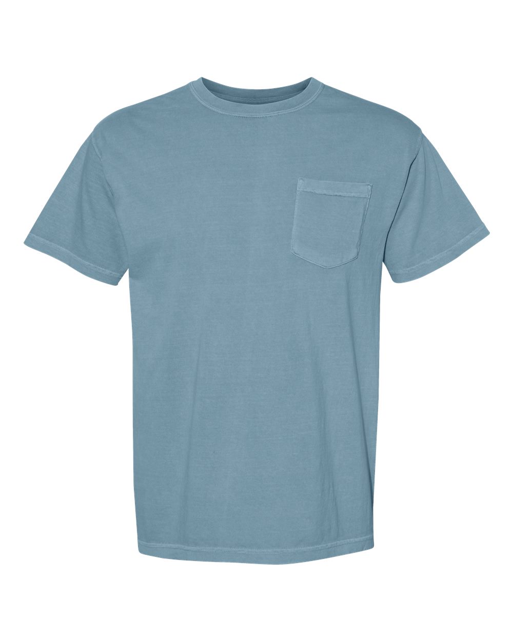 Garment-Dyed Heavyweight Pocket T-Shirt - Front - B08508373 - Ice Blue