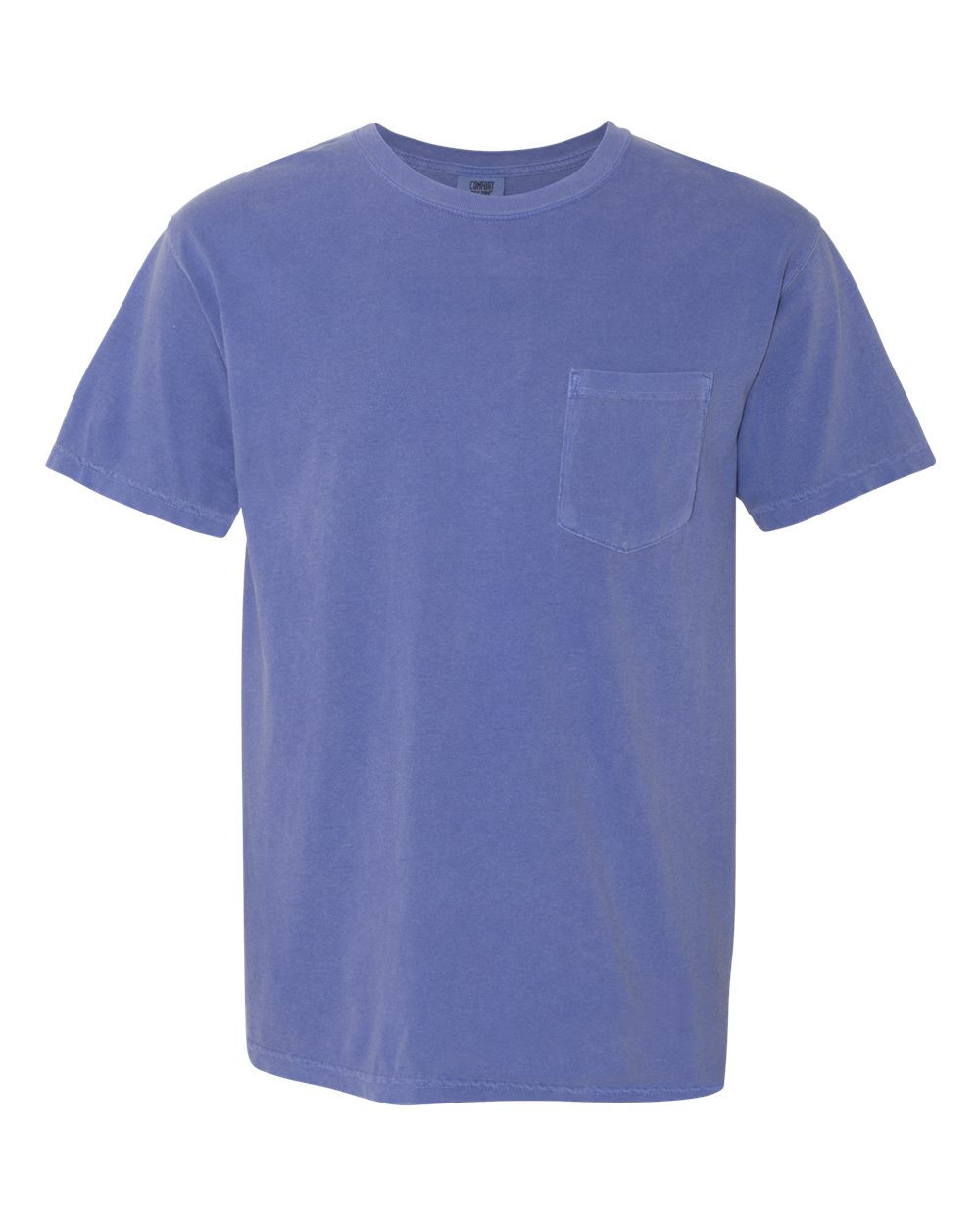 Garment-Dyed Heavyweight Pocket T-Shirt - Front - B08508453 - Periwinkle