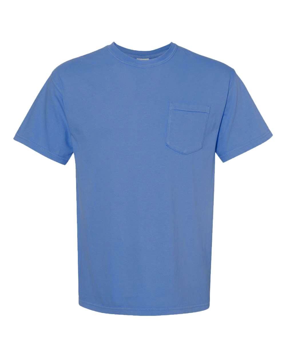 Garment-Dyed Heavyweight Pocket T-Shirt - Front - B08508493 - Neon Blue