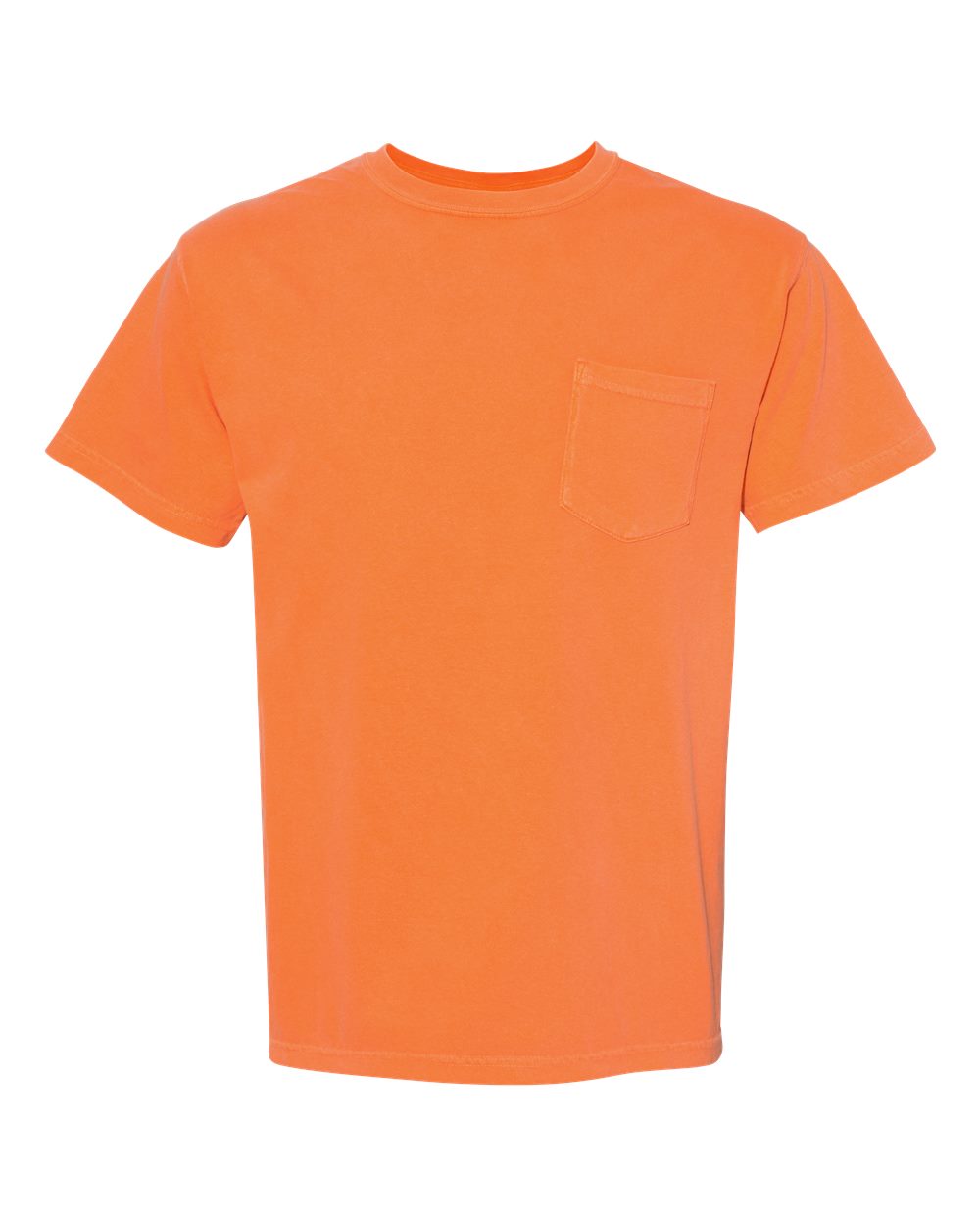 Garment-Dyed Heavyweight Pocket T-Shirt - Front - B08508663 - Burnt Orange