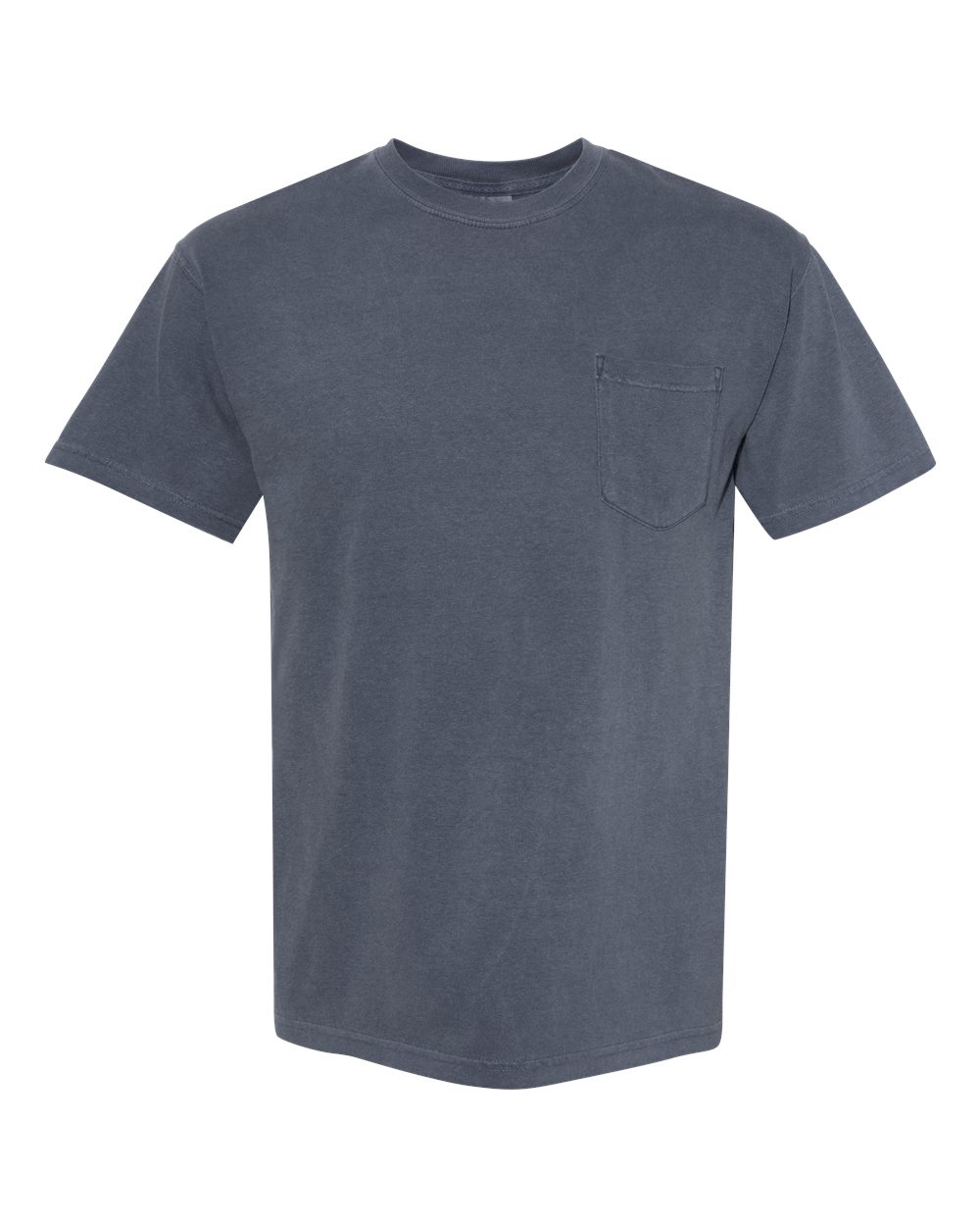 Garment-Dyed Heavyweight Pocket T-Shirt - Front - B08508673 - Denim