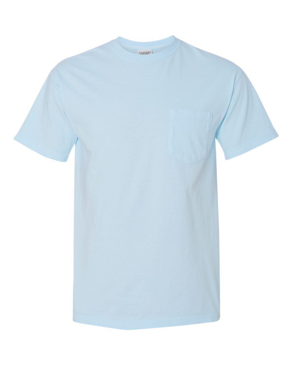 Garment-Dyed Heavyweight Pocket T-Shirt - Front - B08508683 - Chambray