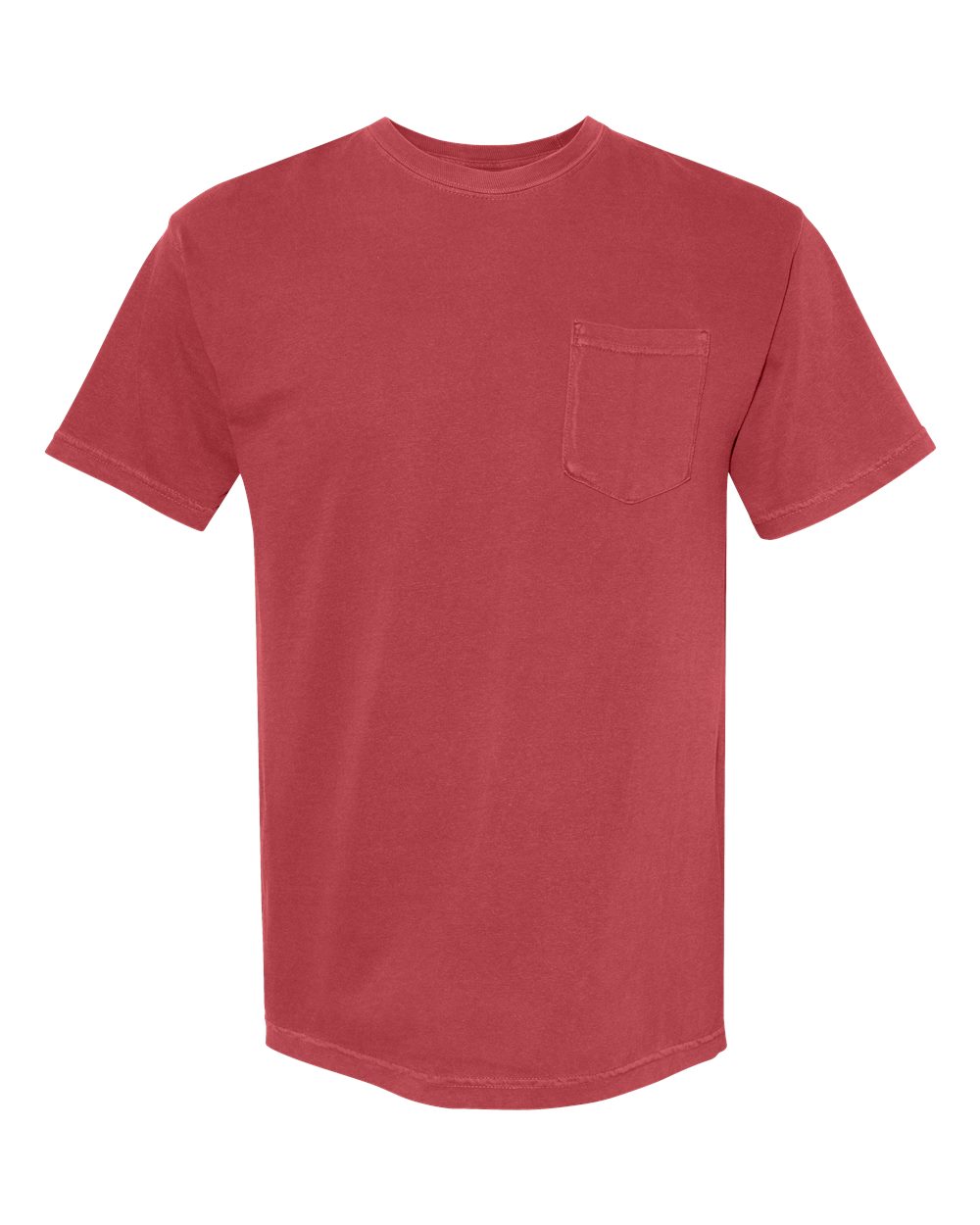 Garment-Dyed Heavyweight Pocket T-Shirt - Front - B08508703 - Chili
