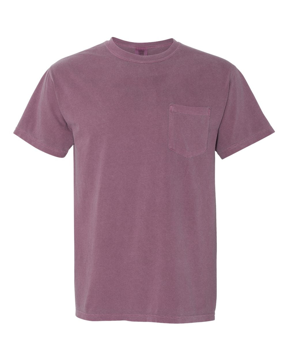 Garment-Dyed Heavyweight Pocket T-Shirt - Front - B08508713 - Berry