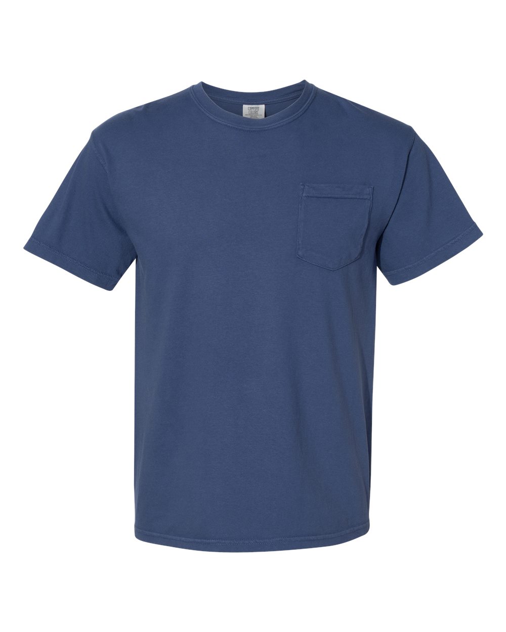 Garment-Dyed Heavyweight Pocket T-Shirt - Front - B08508753 - China Blue