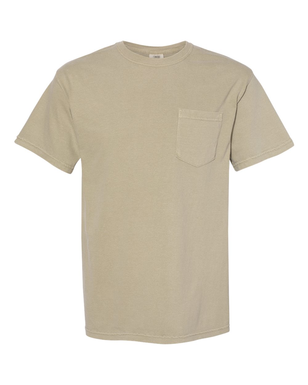 Garment-Dyed Heavyweight Pocket T-Shirt - Front - B08508773 - Khaki