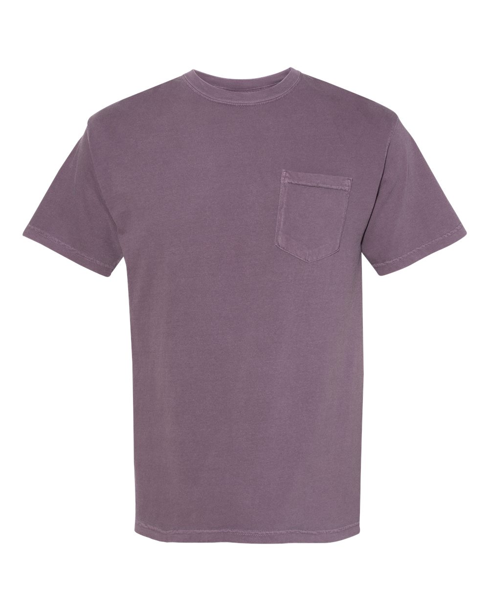 Garment-Dyed Heavyweight Pocket T-Shirt - Front - B08508873 - Wine
